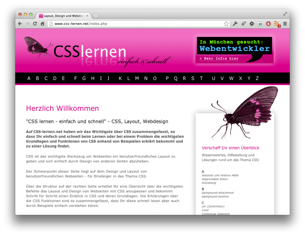 Screenshot CSS lernen