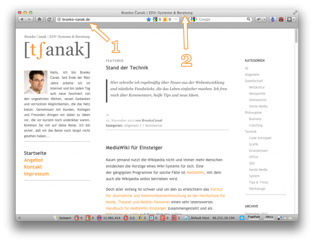 Screenshot Serie „Internet - Ich habe keinen Browser!” (Branko Čanak)