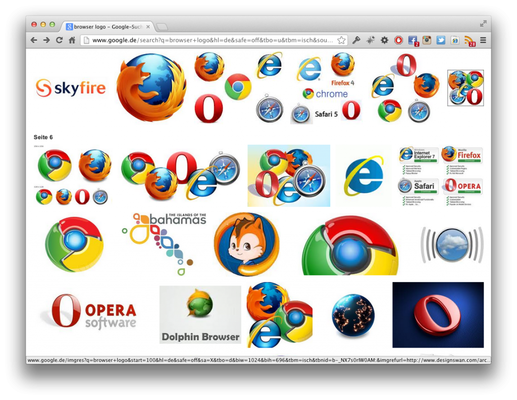 Screenshot Serie „Internet - Ich habe keinen Browser” (Browser Logos)